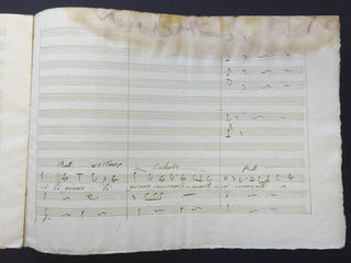 [Donizetti, Gaetano. (1797–1848)] Donzelli, Domenico. (1790–1873) Two Arias for "Fausta" - Autograph Musical Manuscripts