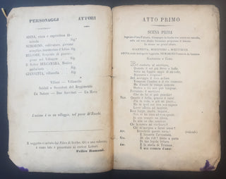 [Donizetti, Gaetano. (1797–1848)] Romani, Felice. (1788–1865) "L'Elisir d'Amore" - Libretto