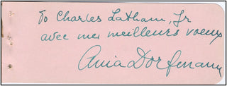 Dorfmann, Ania. (1899-1982) Autograph Signature