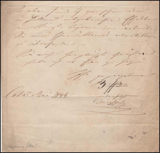 Dreyschock, Alexander. (1818- 1869) Autograph Letter