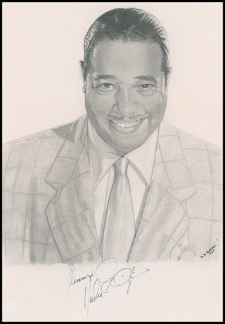 Ellington, Duke. (1899-1974) Signed Portrait Drawing