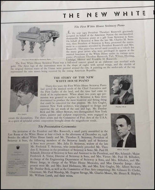 [White House Steinway] Beck, Dunbar. (1903 - 1986) Important Collection of Designs and gilted wood study for the White House Steinway