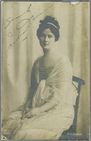 Duncan, Isadora. (1877–1927) Rare Signed Photograph