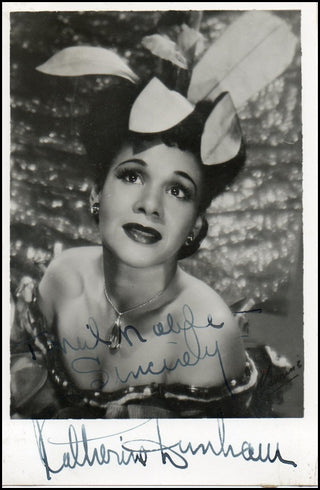 Dunham, Katherine. (1909 - 2006) Signed Photograph