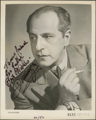 Dunninger, Joseph. (1892–1975) Signed Photograph