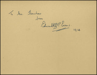 Dupré, Marcel. (1886 - 1971) & Evans, Edward R. G. (1881 - 1957) Large Autograph and Inscription