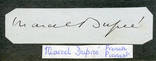 Dupré, Marcel. (1886-1971) Autograph Signature