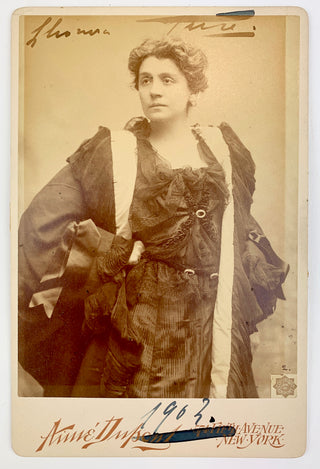 Duse, Eleonora. (1858–1924) Signed Cabinet Photograph