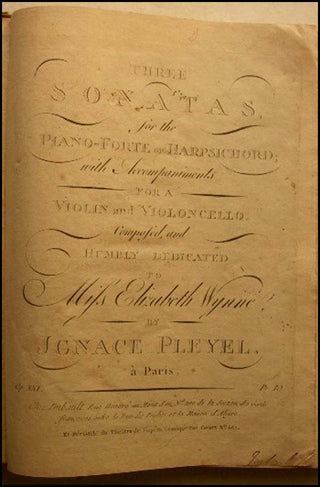 Dussek, Jan Ladislav. (1760–1812) & Pleyel, Ignazio [Ignace]. (1757–1831) Bound Volume of Eleven 18th-Century Sonata Sets by Dussek and Pleyel