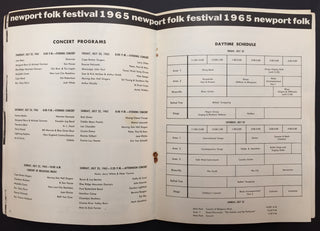 [Dylan, Bob. (b. 1941)] Newport Folk Festival - Original 1965 Program