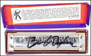 [Jazz & Song] Dylan, Bob. (b. 1941) Bob Dylan's Concert-Used & Signed Harmonica & Signed Box