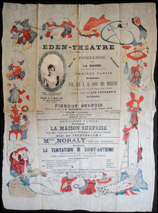 [Belle Époque] Éden-Théâtre Colorful Large Éden-Théâtre Program on Rice Paper