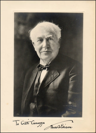 Edison, Thomas. (1847–1931) [Gatti-Casazza, Giulio. (1869–1940)] Signed Photograph to Gatti-Casazza