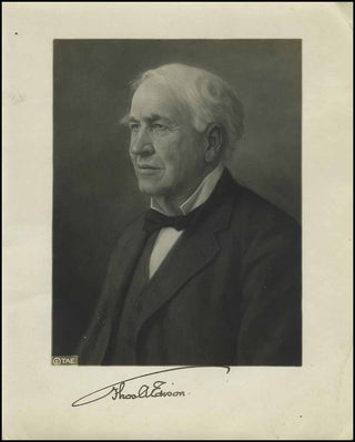 [History & Culture] Edison, Thomas. (1847–1931) Signed Photograph