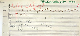 Ruscha, Edward. (b. 1937) & Williams, Mason. (b. 1938) "Thanksgiving Day, 1965" - Original "Cultural Care Endeavor Package" Mail Art