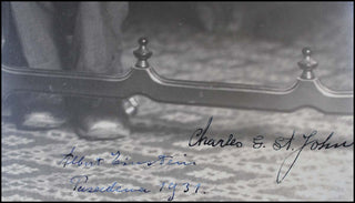 Einstein, Albert. (1879 - 1955) & St. John, Charles Edward. (1857 - 1935) Enormous Signed Photograph after visiting the Mount Wilson Observatory