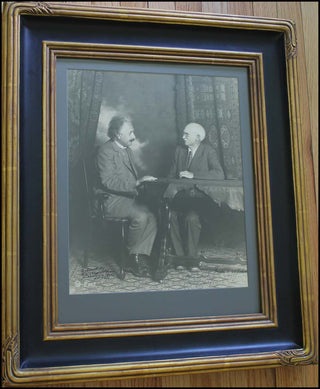 Einstein, Albert. (1879 - 1955) & St. John, Charles Edward. (1857 - 1935) Enormous Signed Photograph after visiting the Mount Wilson Observatory