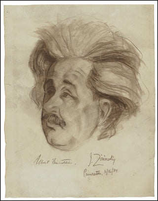 Einstein, Albert. (1879 - 1955) Large Signed Original Drawing