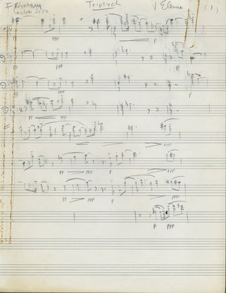 Elkus, Jonathan. (b. 1931) [Ives, Charles. (1874–1954)] Inscribed Scores and Music Manuscript