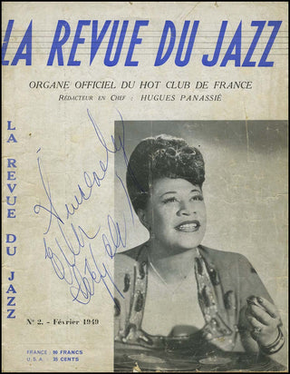 [Jazz & Song] Fitzgerald, Ella. (1917–1996) 1949 La Revue du Jazz - Signed Photograph