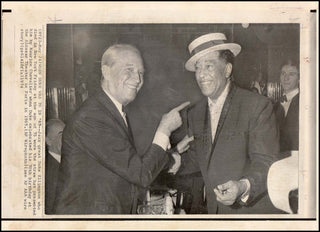 [Jazz] Ellington, Duke. (1899-1974) & Chevalier, Maurice. (1888-1972) Original Press Photograph