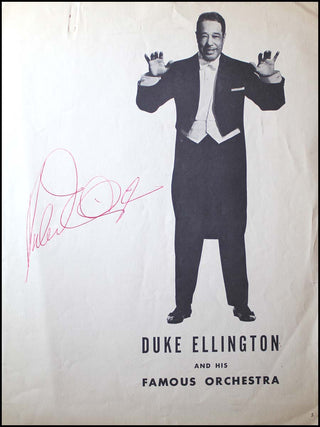 [Jazz] Ellington, Duke. (1899-1974) Signed Photograph