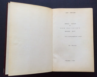 [Ellington, Duke. (1899-1974)] Sanfilippo, Luigi. General Catalog of Duke Ellington's Recorded Music - Inscribed to Ellington by the Author