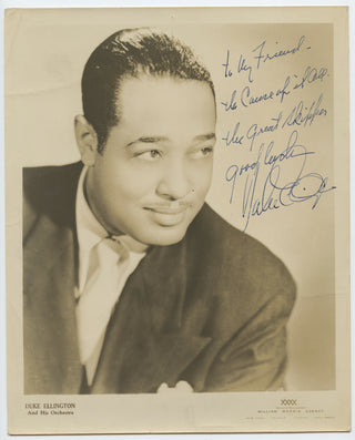 Ellington, Duke. (1899–1974) Signed Photograph to John "Skipper" Mills  - "the cause of it all."