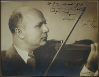 Elman, Mischa.  (1891-1967) Signed Photograph, inscribed to Remo Bolognini.