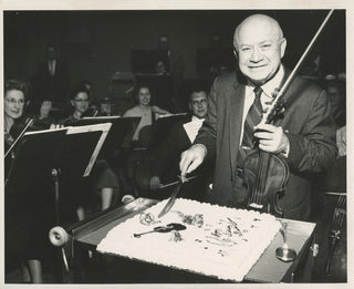 Elman, Mischa. (1891–1967) Original Photograph Celebrating his 70th Birthday