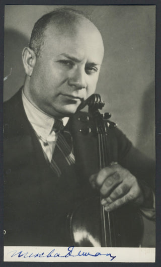 Elman, Mischa.  (1891–1967) Signed Postcard Photograph