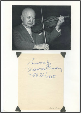 Elman, Mischa.  (1891-1967) Autograph Signature