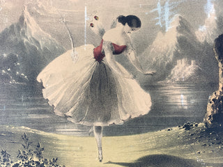 [Elssler, Fanny. (1810-1884)] Currier & Ives "Fanny Ellsler [sic] In The Shadow Dance" – Original 1846 Color Lithograph