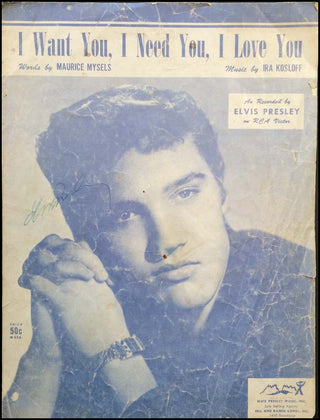 [Jazz &amp; Song] Presley, Elvis. (1935-1977) "I Want You, I Need You, I Love You" - Signed Sheet Music