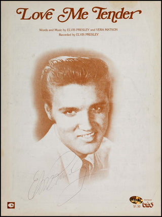 [Jazz &amp; Song] Presley, Elvis. (1935-1977) "Love Me Tender" - Signed Sheet Music