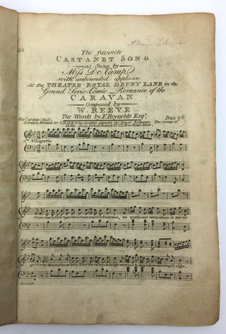 [English Music] Dibdin, Charles. (1745–1814) & Shield, William. (1748–1829) & Braham, John. (1774–1856) & Kelly, Michael.  (1762-1826) Early 19th-Century Bound Volume of Collected English Songs