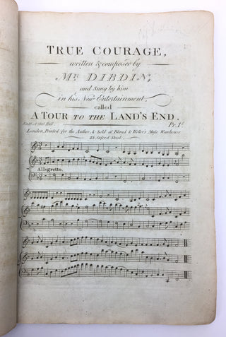 [English Music] Dibdin, Charles. (1745–1814) & Shield, William. (1748–1829) & Braham, John. (1774–1856) & Kelly, Michael.  (1762-1826) Early 19th-Century Bound Volume of Collected English Songs