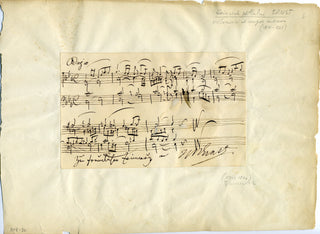 Ernst, Heinrich Wilhelm. (1812 - 1865) Autograph Musical Quotation