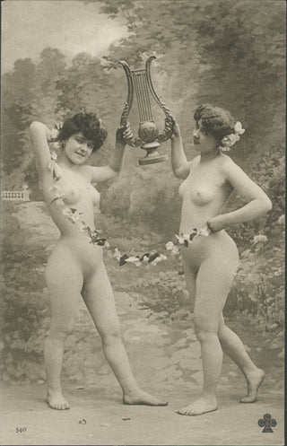 [Lyre] Set of four Erotic Photograph Postcards