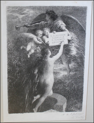 Fantin-Latour, Henry. (1836 - 1904) Frontispiece: Verité - Signed Lithograph