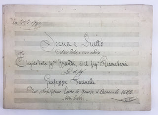 [Farinelli, Giuseppe. (1769 - 1836)] Foulon, Elise.  I riti d'Efeso. Scena e Duetto / Il mio dolce, e vivo ardore / Esegito dalla Sigra. Bandi, ed il Sigr. Dramesani / Del sig. / Giuseppe Farinelli / Del Nobilissimo Teatro la Fenice il Carnevale 1804. -