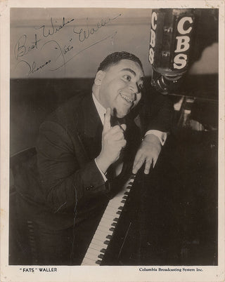 Waller, Thomas "Fats." (1904-1943) Signed Photograph