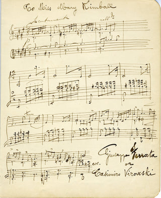 [Liszt, Franz. (1811–1886)] Ferrata, Giuseppe. (1865–1928) Autograph Musical Quotation