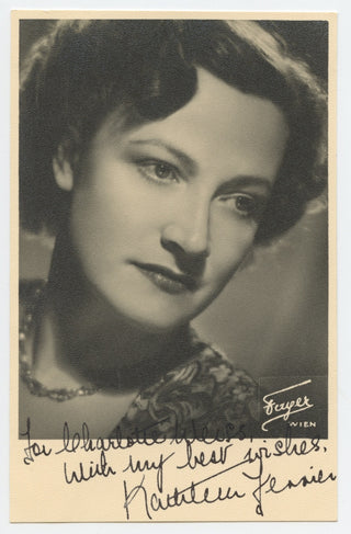 Ferrier, Kathleen. (1912–1953) Signed Photograph