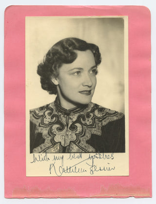 Ferrier, Kathleen. (1912–1953) [Boughton, Rutland. (1878-1960)] Signed Photograph