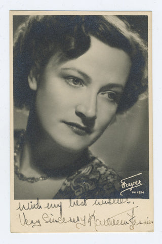 Ferrier, Kathleen. (1912–1953) Signed Photograph