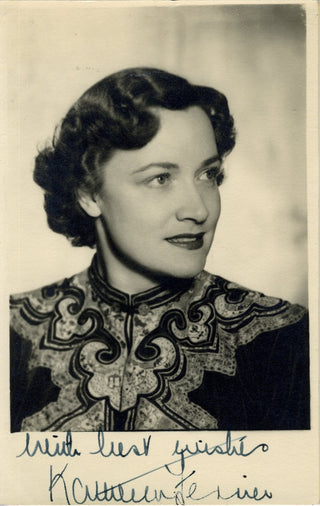 Ferrier, Kathleen. (1912–1953) Signed Photograph