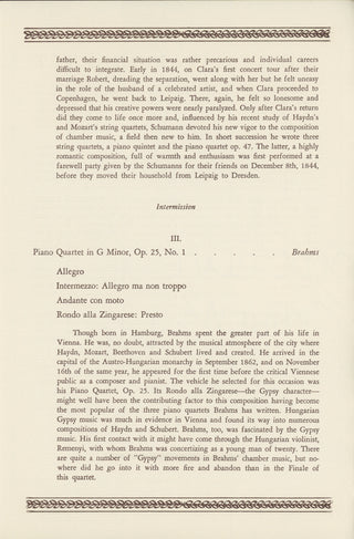 The Festival Quartet [Primrose, William. (1904–1982)] [Goldberg, Szymon. (1909–1993)] Concert Program and Photograph