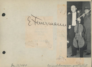 Feuermann, Emanuel. (1902–1942) Autograph Signature