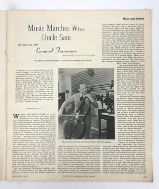 [Feuermann, Emanuel. (1902–1942)] The Etude, October 1942 - featuring Feuermann